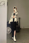 SWAYING/KNIT Beaded Pendant Jacket SW22AW1T94 White/Black Brown